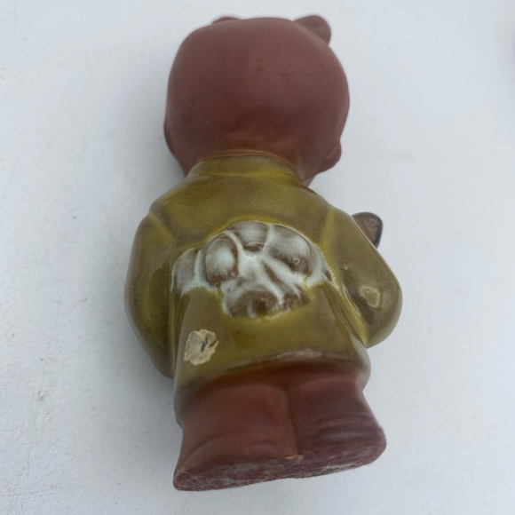 Vtg Japanese Red Clay Pottery Children holding Instruments figurines set of 3 4” - Picture 11 of 16